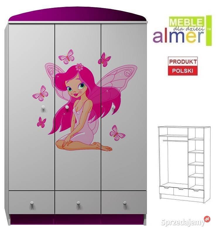 WRÓŻKA 15 N10 pojemna szafa dziecka 120x53 w190 Piastów sprzedam