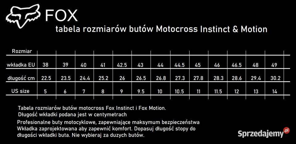 Buty offroad Fox Instinct 20 różne kolory i Buty motocyklowe Bydgoszcz