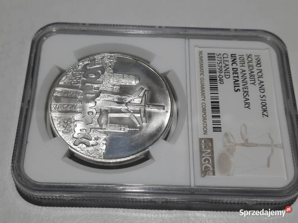 MONETA 100000 złotych 1990 typ A Solidarność UNC Numizmatyka sprzedam