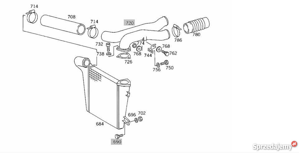 CHŁODNICA POWIETRZA INTERCOOLER MERCEDES Częstochowa