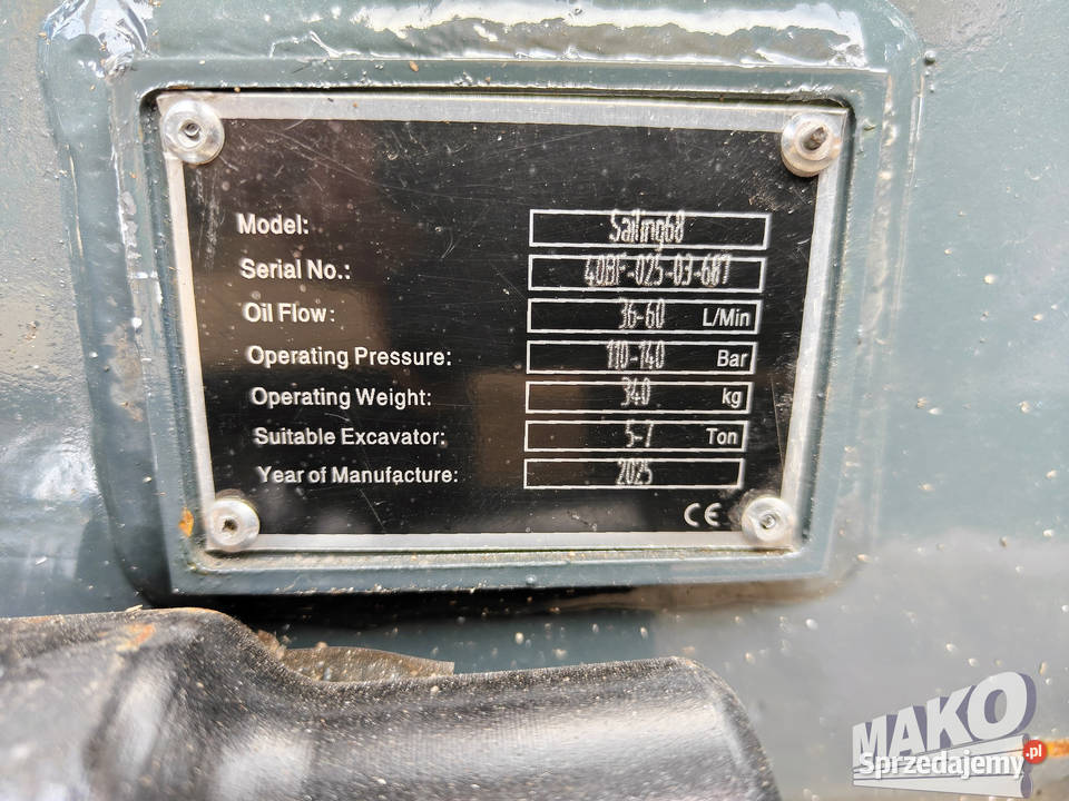 NOWY Młot hydrauliczny Sailing68 340 do koparki świętokrzyskie Ostrowiec Świętokrzyski