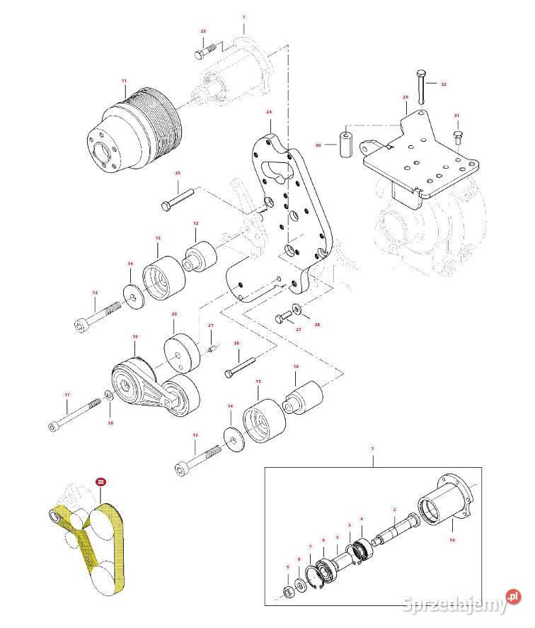 Pas wielorowkowy 12PK L1815mm Massey Ferguson Białystok