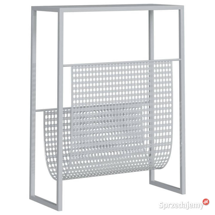 Stojak na gazety srebrny 35x15x45 stal WM331670 Warszawa