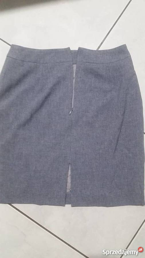 spódnica klasyka szara kostium garnitur popiel Inny materiał