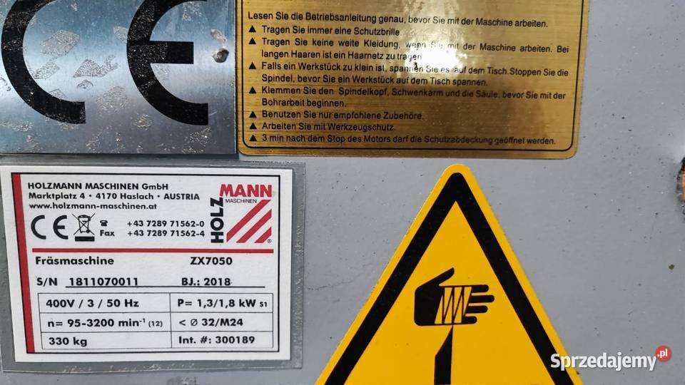 Wiertarko frezarka Holzmann ZX7050 Sucha Beskidzka