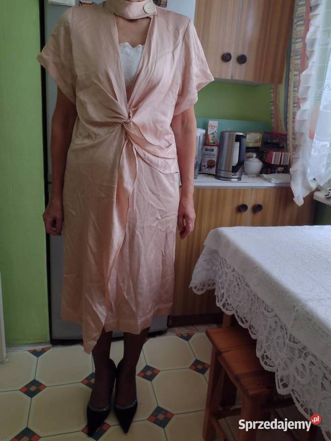 38M ZARASukienka wieczorowabiznesowa z krótki Moda i Styl