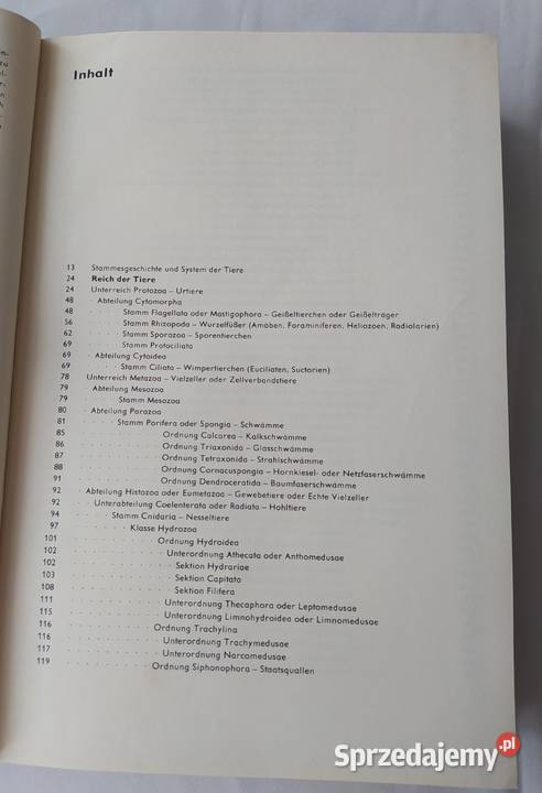 URANIA TIERREICH Protozoa bis Echiurida Rok wydania 1967 Hajnówka