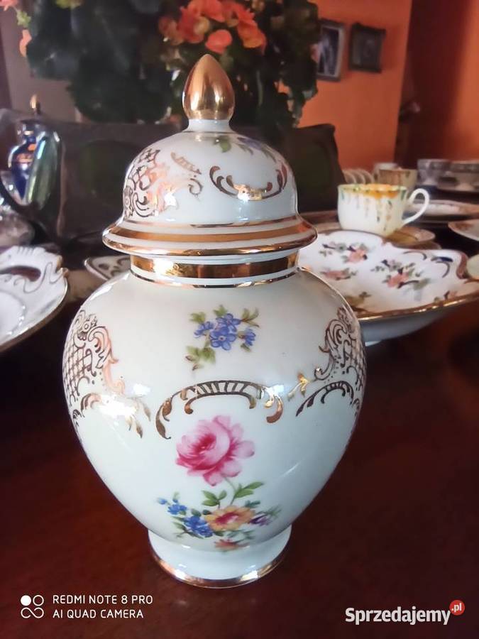 Amfora z bukiecikami ecru Syg Import korona pomorskie Gdańsk