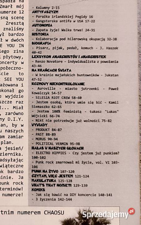 Chaos w Mojej Głowie 13 2016 fanzine hcpunk Rybnik