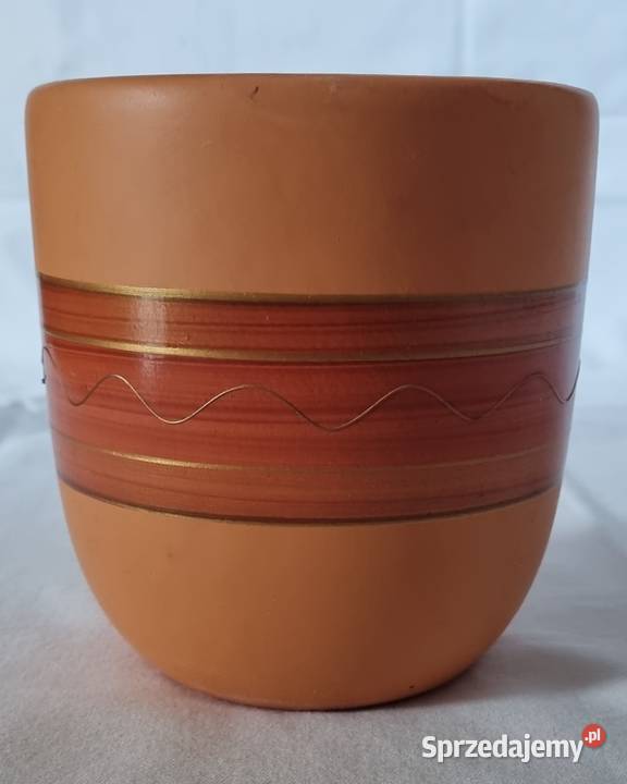 Ceramiczna doniczka pomarańczowa Warszawa sprzedam