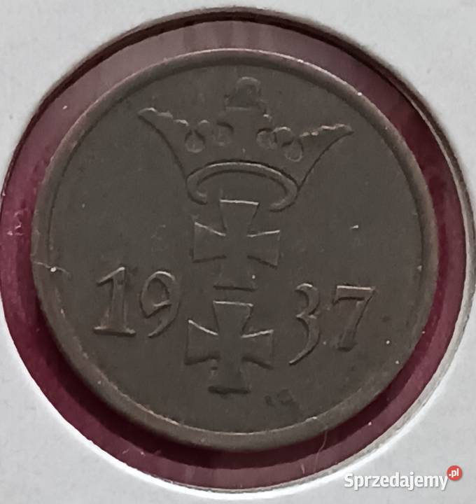 1 Fenig Wolne Miast Gdańsk 1937 r 4 około wielkopolskie