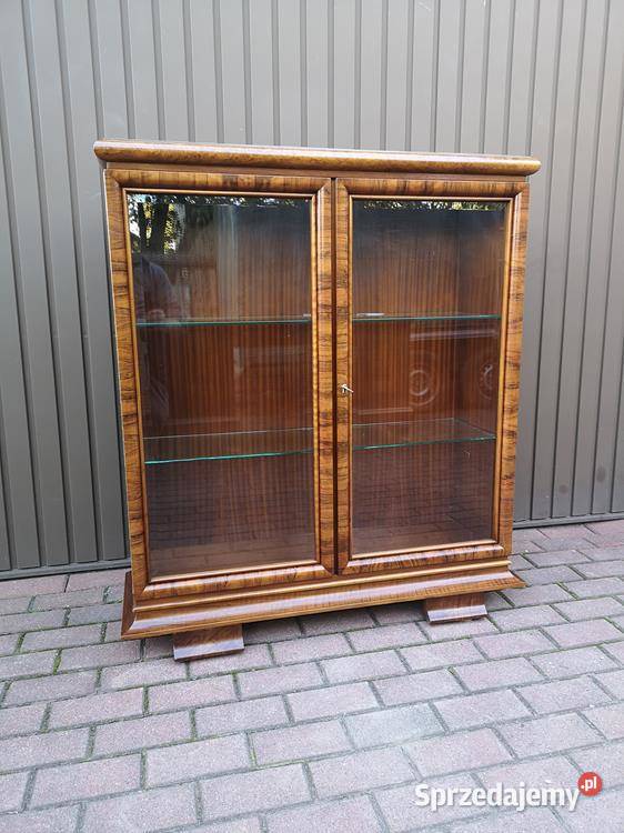 Witryna Biblioteka ARTDECO Orzech Unikat Stara Swarzędz