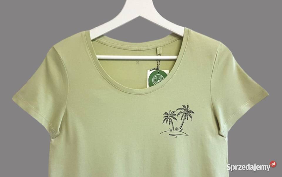 Damska bluzka oliwkowa z krótkim rękawem C&A Chrzanów