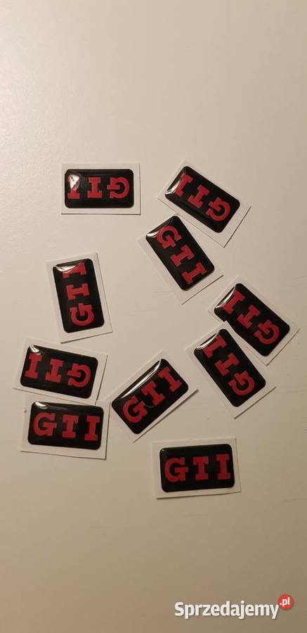NOWY mały emblemat GTI znaczek klejany Emblematy