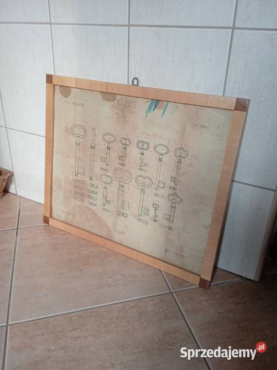 Stara grafika klucze Antykwariat Żabno