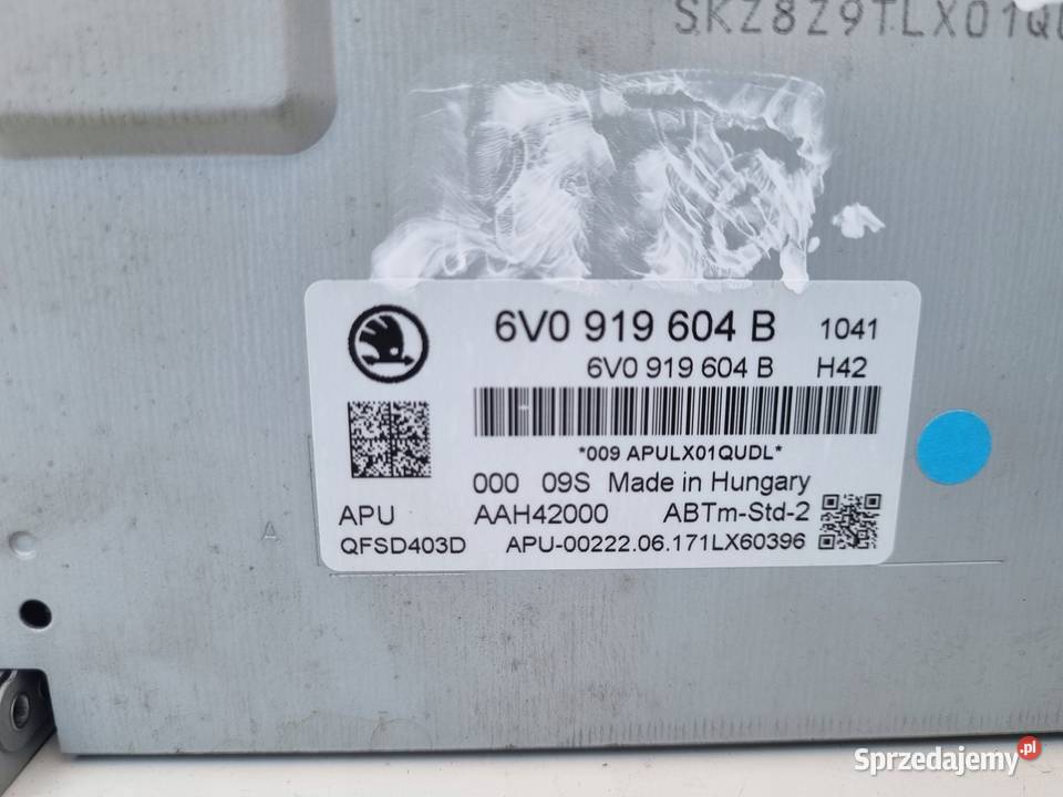 Skoda Fabia III EKRAN NAWIGACJI Radio osobowe Rudka