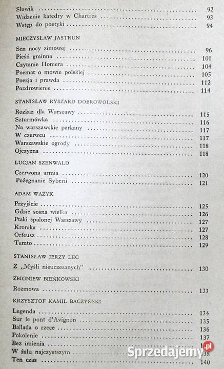 Wiersze polskich poetów współczesnych Ryszard miękka lubelskie Chełm sprzedam