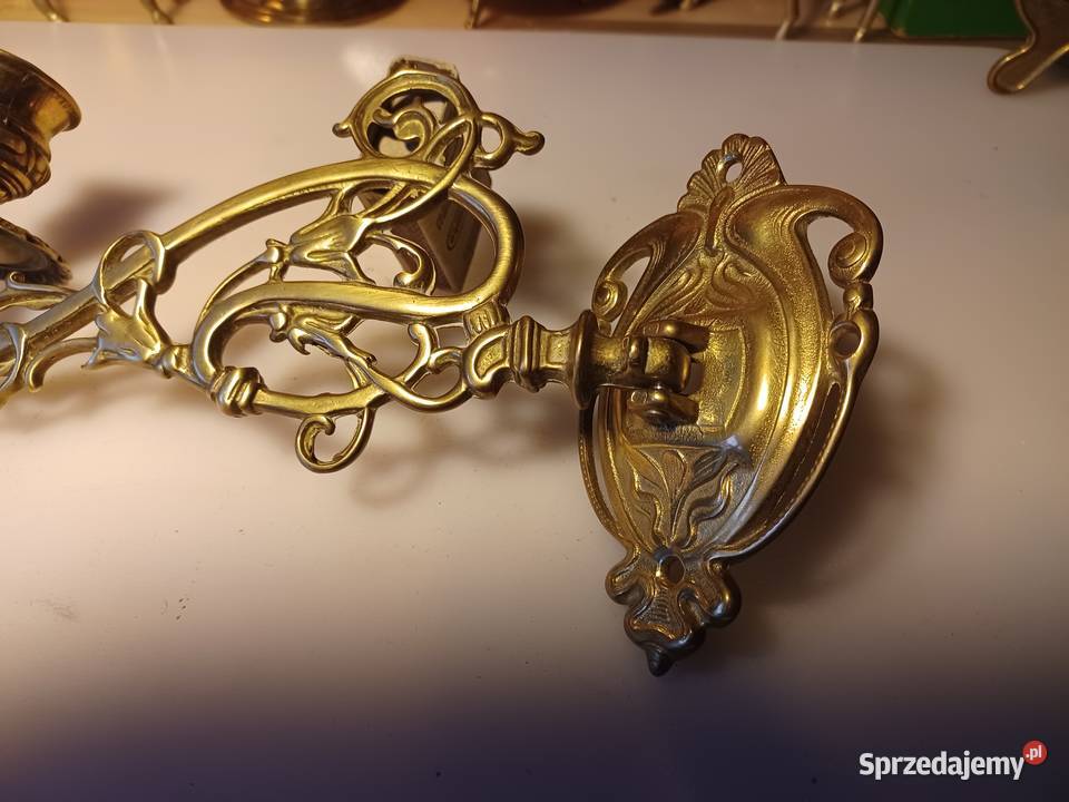 Świecznik do pianina Mosiądz wielkopolskie Poznań