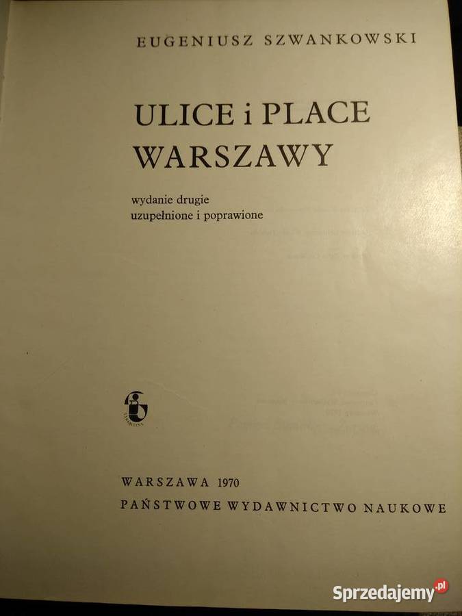 Ulice i place Warszawy książki Bródno Antykwariat mazowieckie