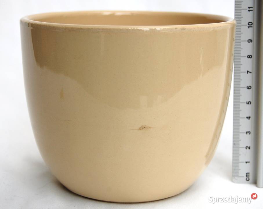 Osłonka ceramiczna beżowa gładka średnica 135 beżowy Lublin