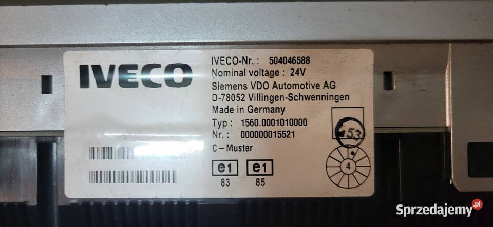 LICZNIK ZEGARY IVECO EUROCARGO 504101675 pomorskie Mojusz