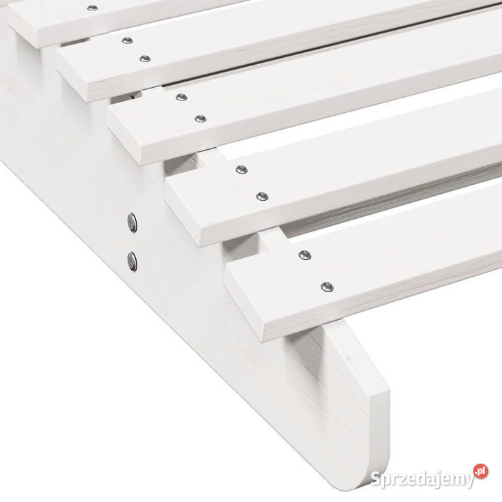 Leżak biały 205x80x315 lite drewno sosnowe mazowieckie