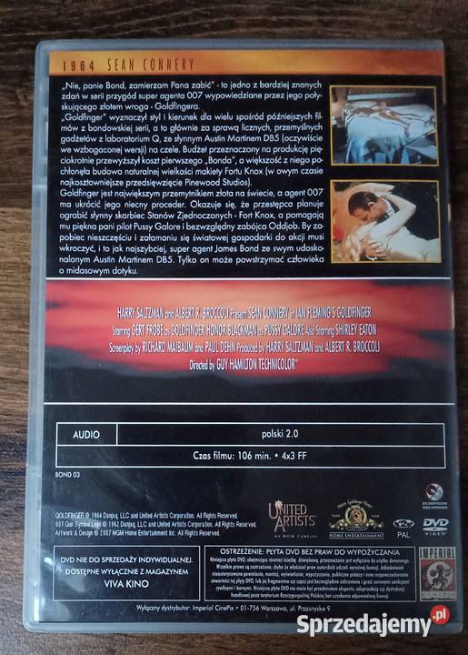 Goldfinger Kolekcja Filmów Jamesa Bonda DVD Zbylitowska Góra