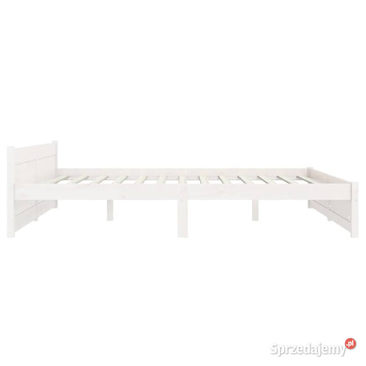Rama łóżka biała lite drewno 160 x 200 WM815055 51cm mazowieckie Warszawa