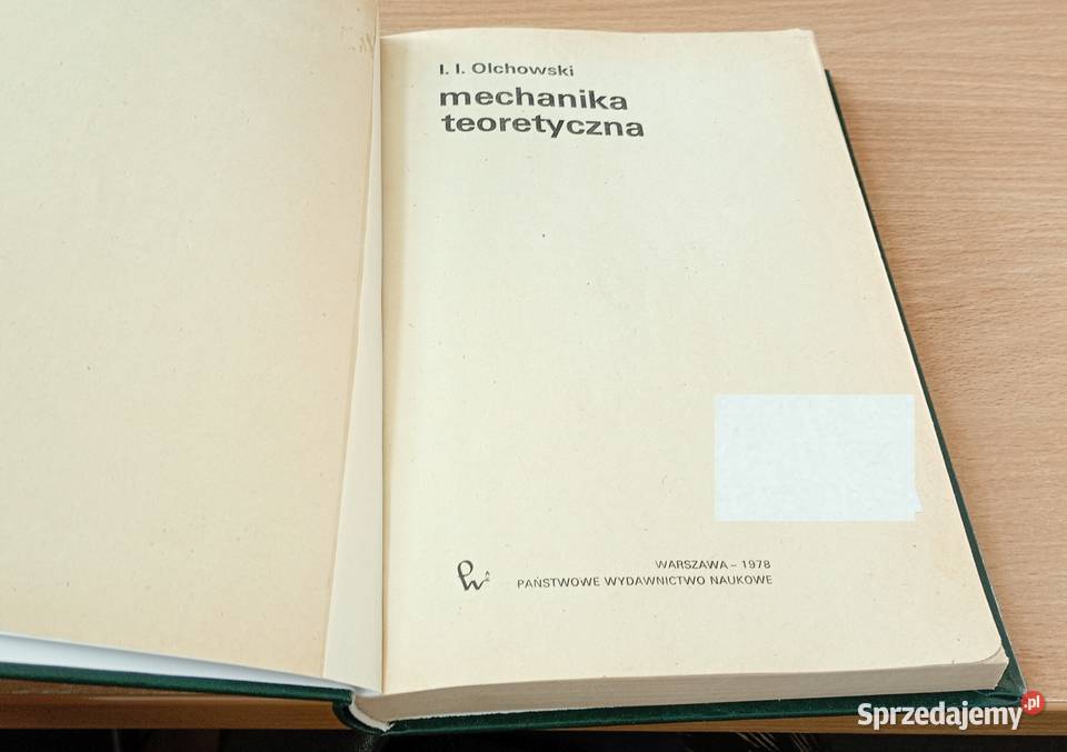 Mechanika teoretyczna Olchowski Kurs Mechaniki Gdańsk