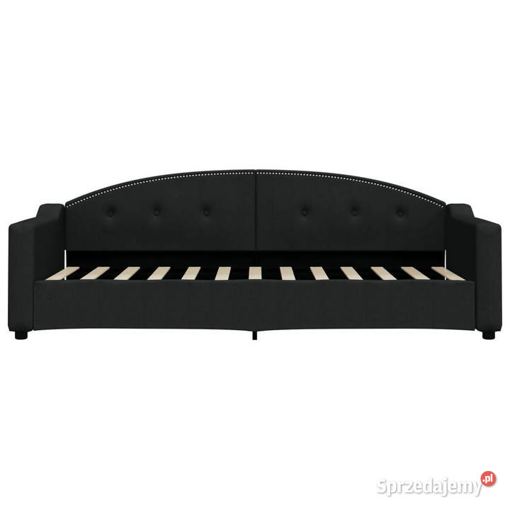 Sofa rozsuwana z szufladami czarna tkanina Warszawa