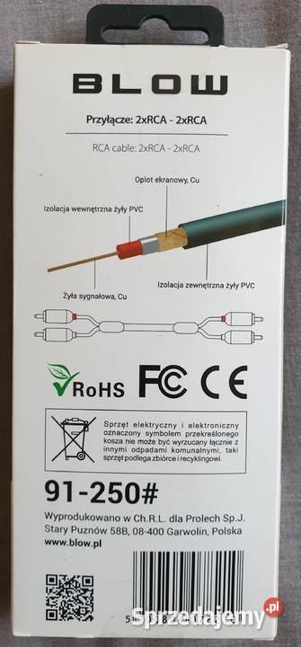 Przyłącze 2xRCA 2xRCA Części i akcesoria Rzeszów