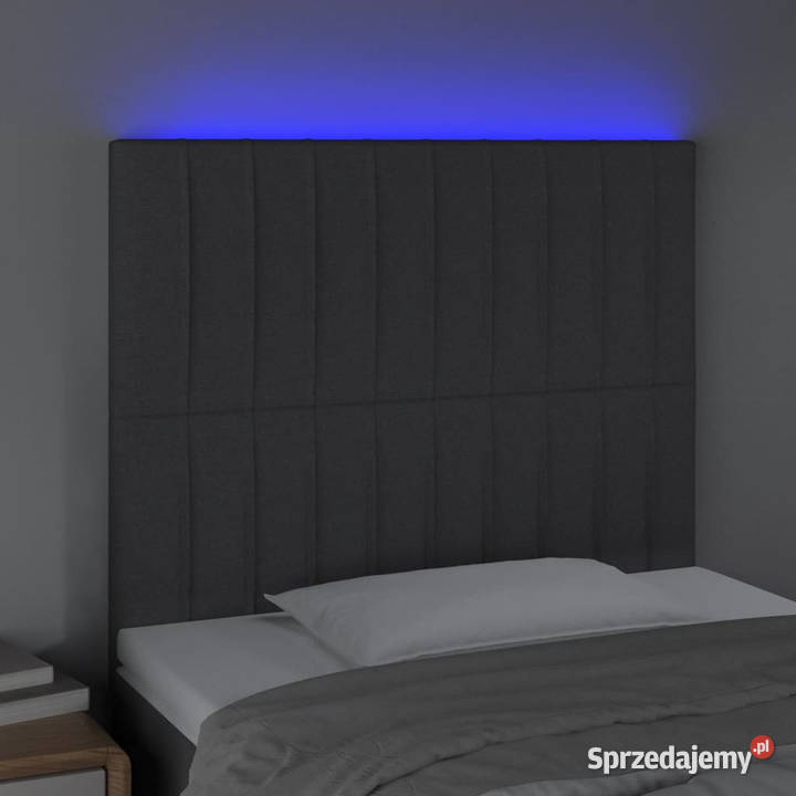 Zagłówek do łóżka z LED ciemnoszary 100x5x118128 mazowieckie Warszawa sprzedam