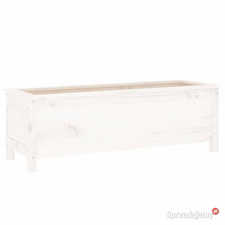 Donica ogrodowa na nóżkach biała 1195x40x39 mazowieckie Warszawa