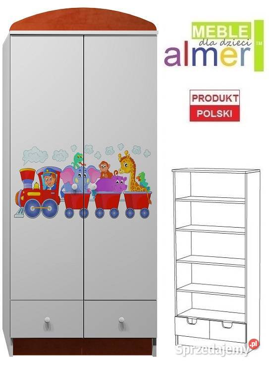 POCIĄG 5 N25 szafa dziecięca 80x53 w190 Meble