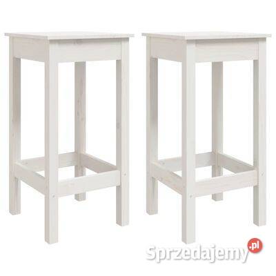 vidaXL Stołki barowe 2 białe 40x40x78 lite Warszawa sprzedam