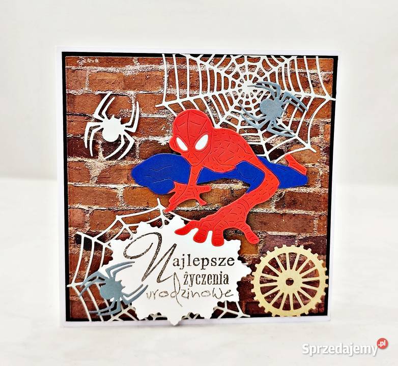 Kartka urodzinowa SpiderMan ręcznie robiona Rękodzieło