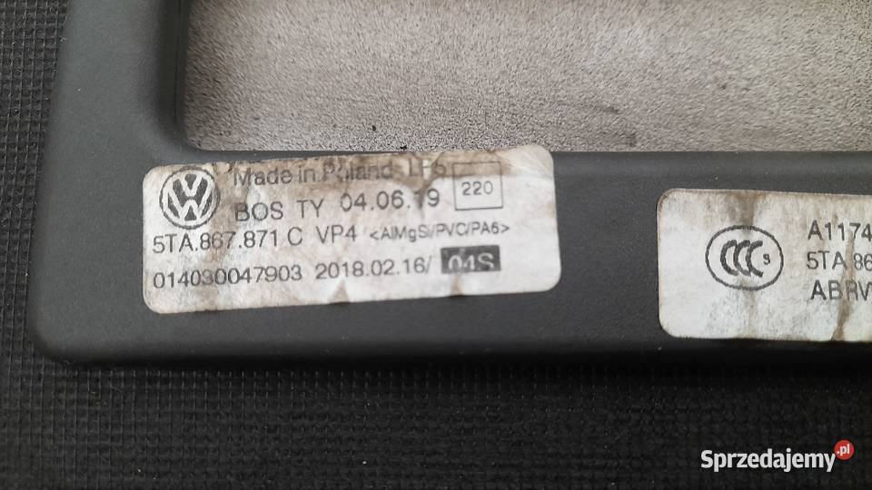 ROLETA BAGAŻNIKA VW TOURAN II 5TA867871C Goleniów