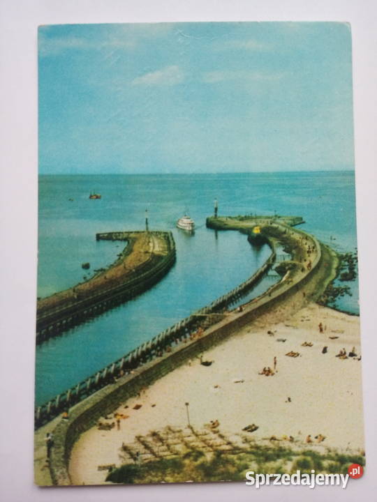 2 Pocztówki Kołobrzeg lata 80te PRLu Znaczki Dąbrowa Górnicza