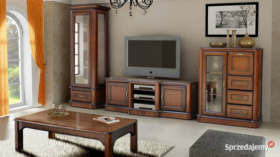 Witryna biblioteka przeszklona z szufladami Chełm