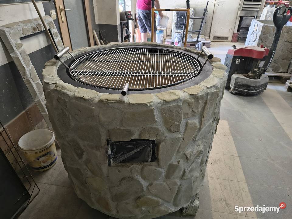 Grill ogrodowy kamień naturalny cegła szamotowa