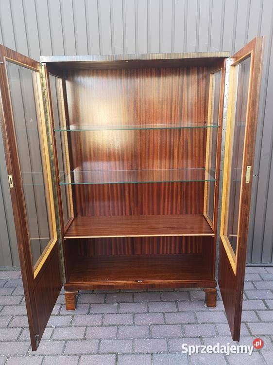 Witryna Biblioteka ARTDECO Orzech Politura Stara Swarzędz