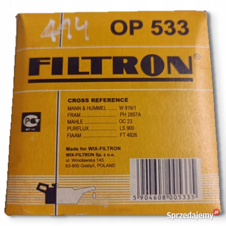 FILTR OLEJU Filtron OP 533 OP533 Alfa Romeo Audi lubelskie