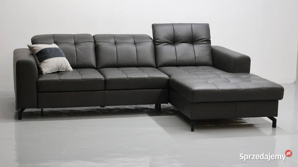 TOH Narożnik z funkcją spania skóra naturalna Poznań