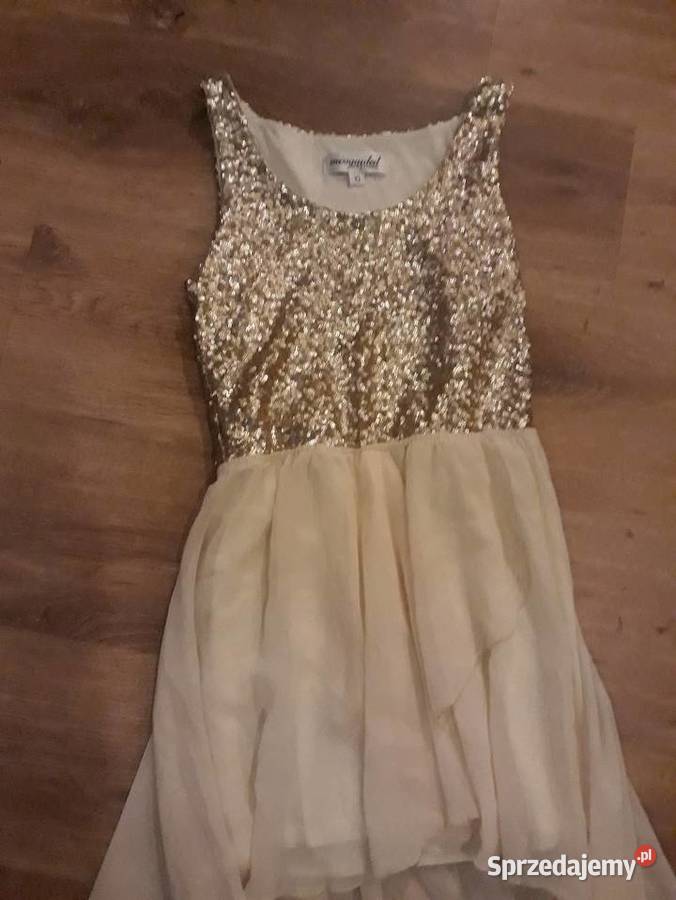 Złota cekinowa sukienka Sosnowiec sprzedam