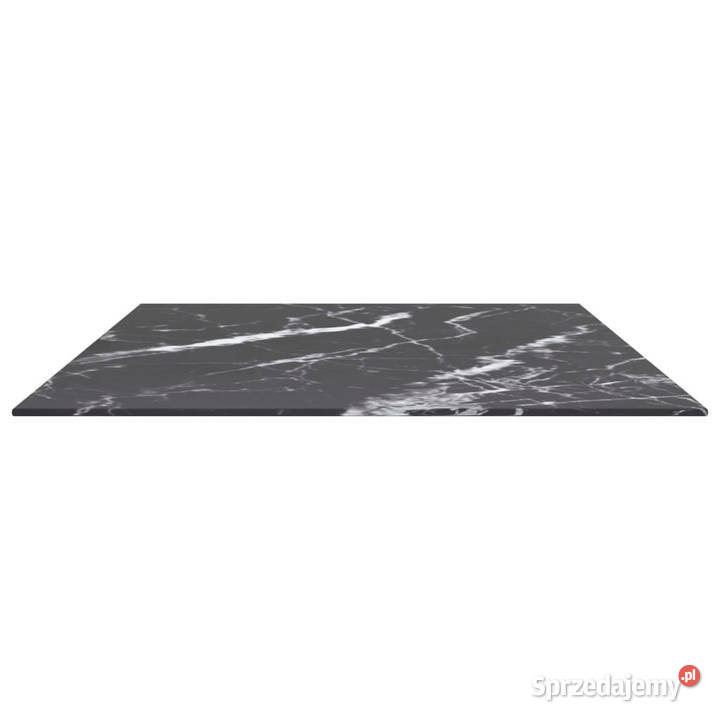 Blat stołu czarny 100x62 8 mm szkło ze wzorem