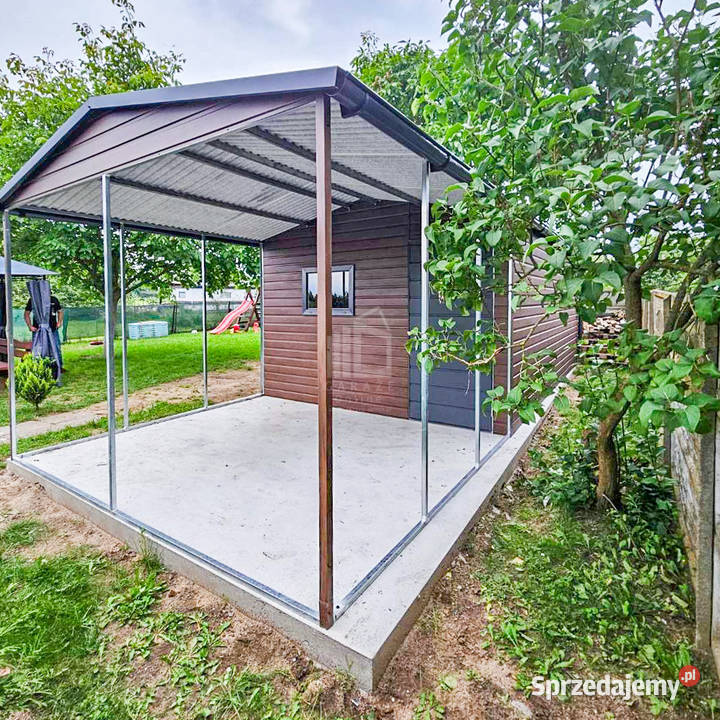 Garaż Blaszany 6x4 wiata 3x4 Brama dwuskrzydłowa Łódź sprzedam