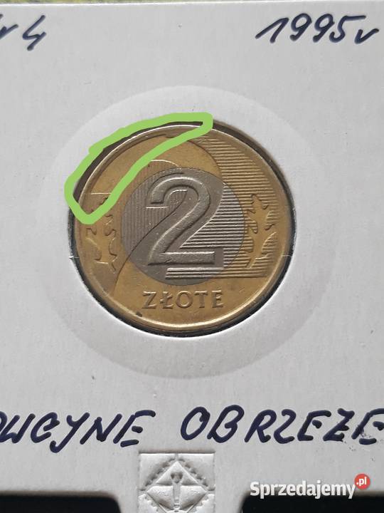 2 złote 1995 r z błędem mennicy 4 Konin sprzedam