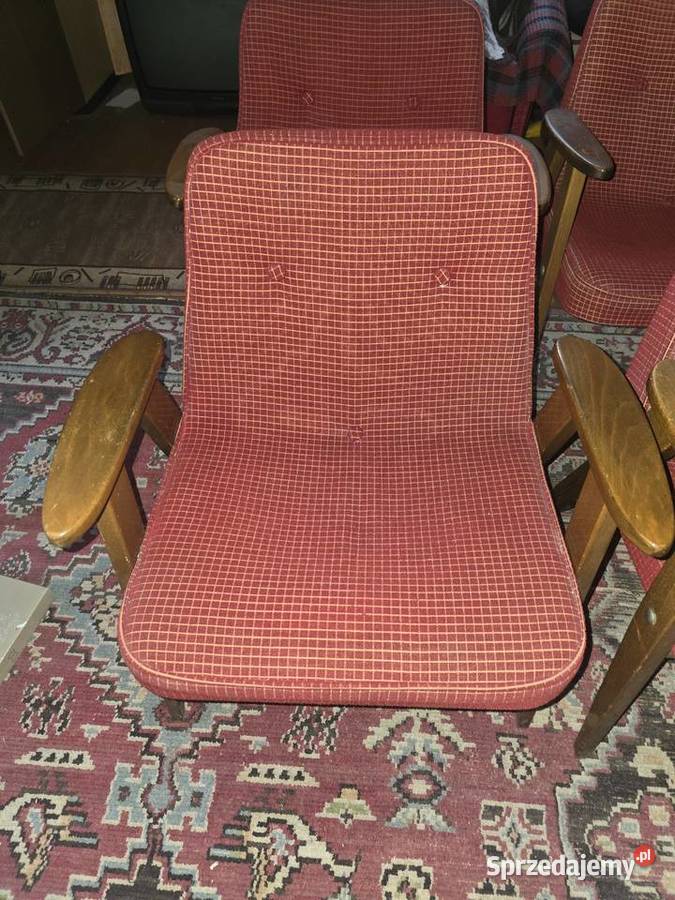 Komplet 4 Fotel 366 Chierowskiego PRL kultowa sprzedam