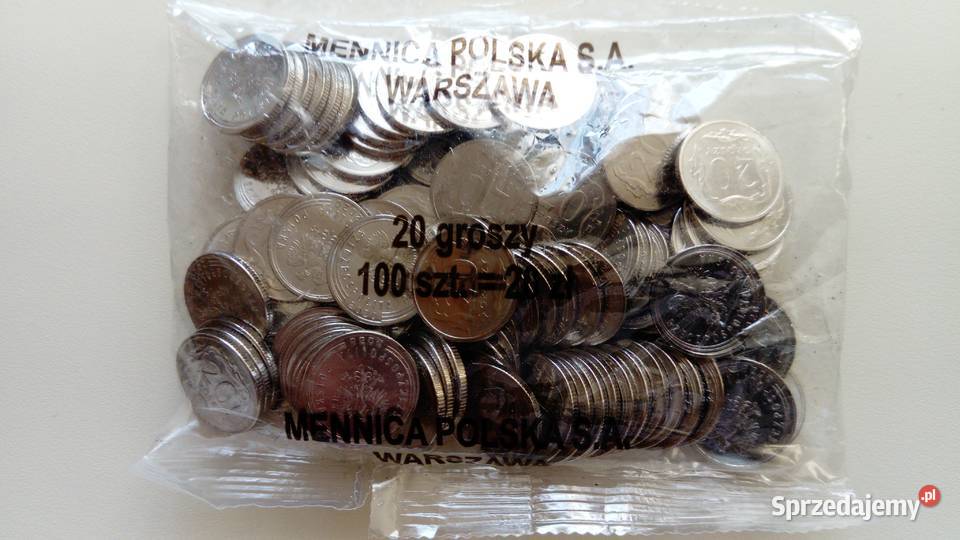 Moneta 20 gr 2020 r Woreczek menniczy 100 Mosina