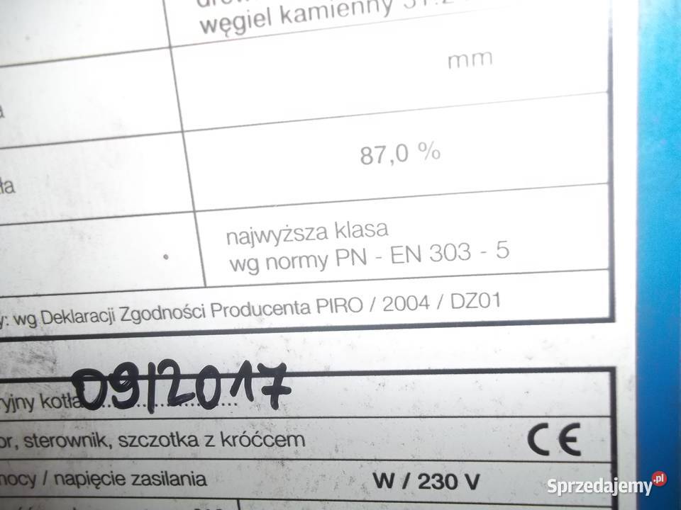 Używany piec CO na węgiel drewno 23 KW Dobrocin sprzedam